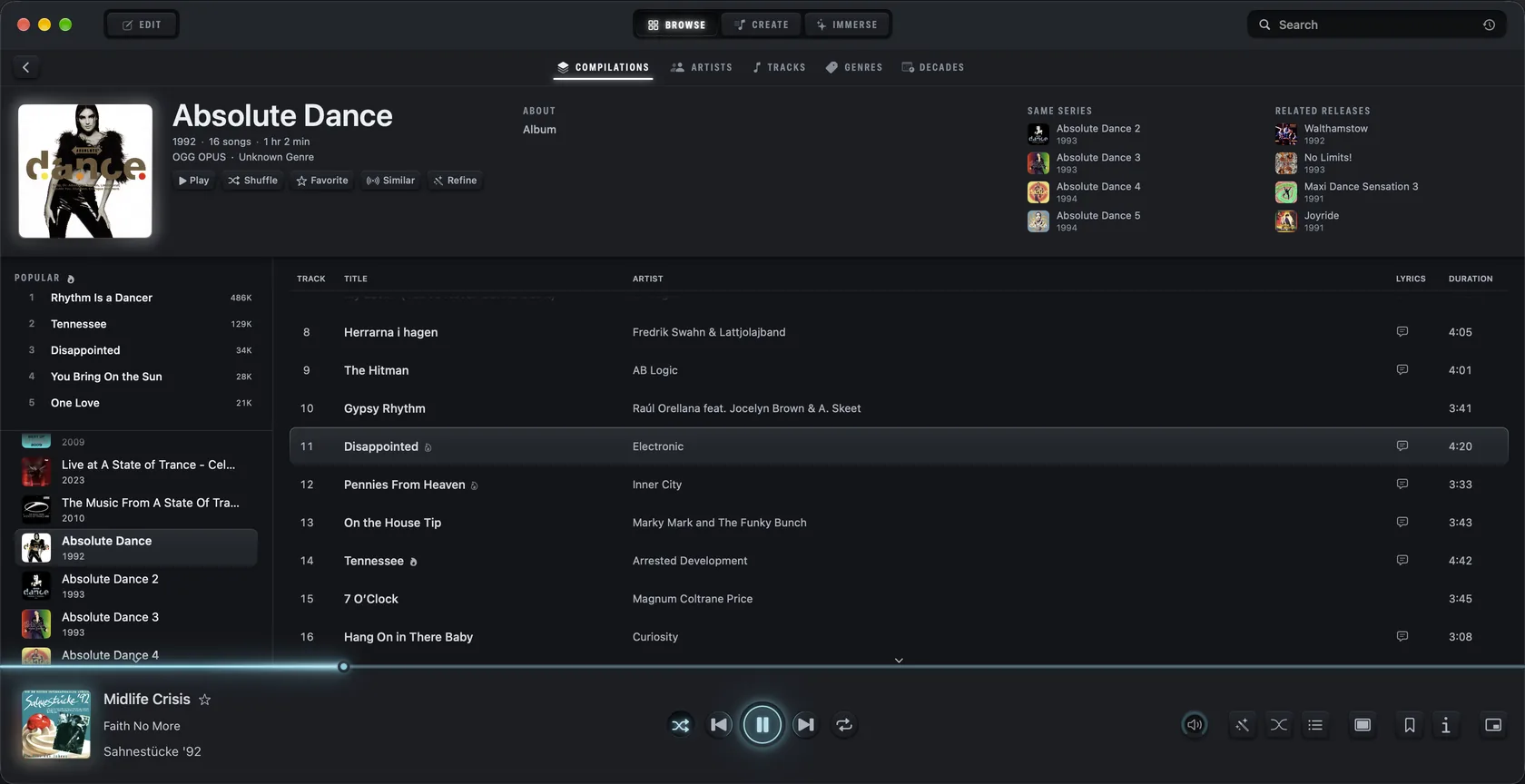 Musicae — the album view